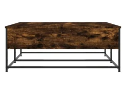 Mesa de centro madera de ingeniería roble ahumado 100x99x40 cm