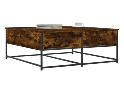 Mesa de centro madera de ingeniería roble ahumado 100x99x40 cm