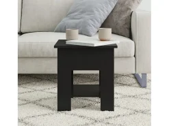 Mesa de centro madera de ingeniería negra 40x40x42 cm