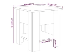 Mesa de centro madera de ingeniería negra 40x40x42 cm