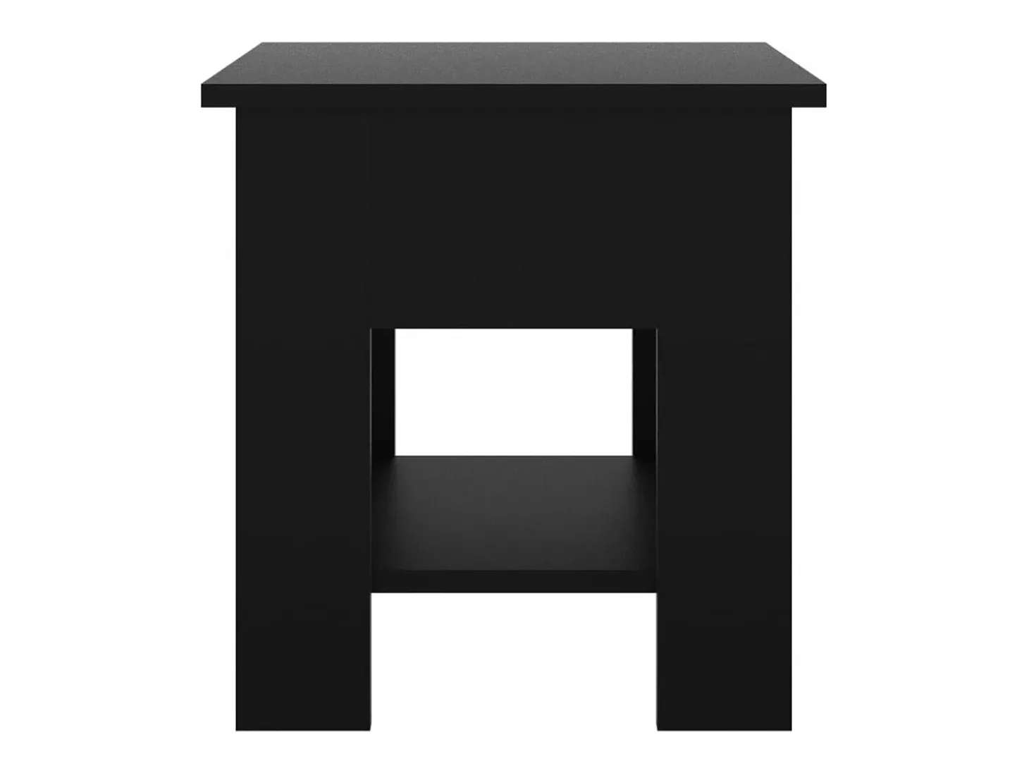 Mesa de centro madera de ingeniería negra 40x40x42 cm