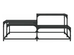Mesa de centro madera de ingeniería negro 107x107x40 cm