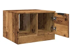 Mesa de centro madera de ingeniería envejecida 50x50x36 cm