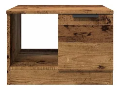 Mesa de centro madera de ingeniería envejecida 50x50x36 cm