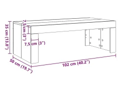 Mesa de centro madera de ingeniería envejecida 102x50x35 cm