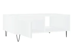 Mesa de centro madera de ingeniería blanco 90x60x35 cm