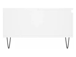 Mesa de centro madera de ingeniería blanco 90x60x35 cm
