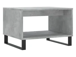 Mesa de centro madera de ingeniería gris hormigón 60x50x40 cm