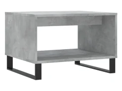 Mesa de centro madera de ingeniería gris hormigón 60x50x40 cm