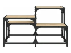 Mesa de centro madera de ingeniería roble Sonoma 68x68x40 cm