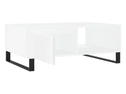 Mesa de centro madera de ingeniería blanco 90x60x35 cm