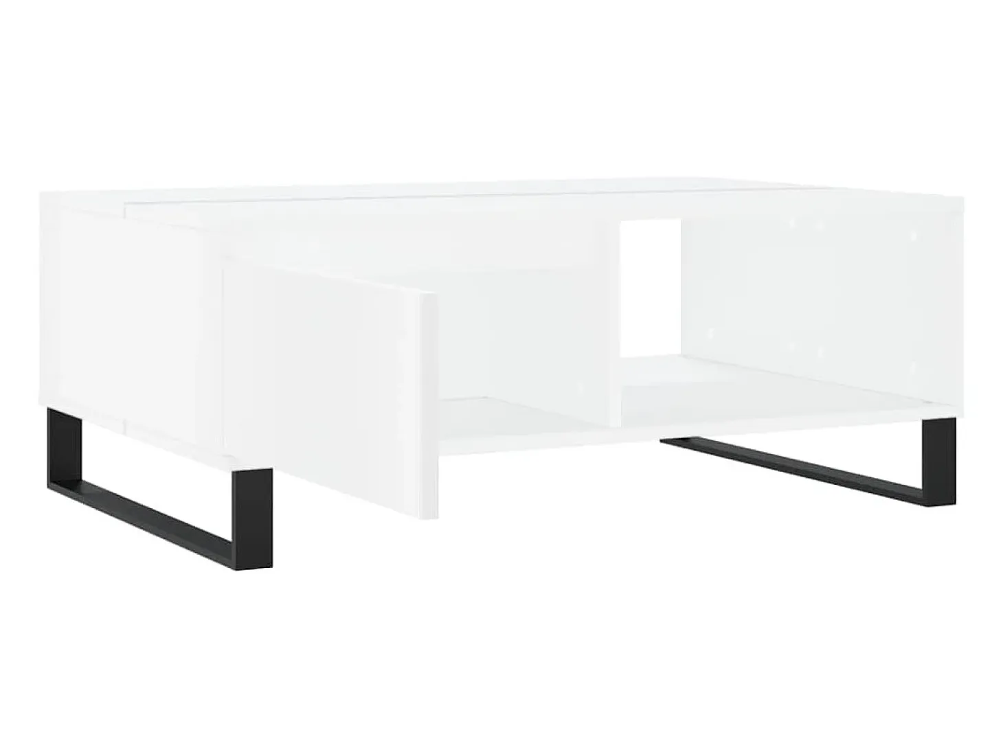 Mesa de centro madera de ingeniería blanco 90x60x35 cm