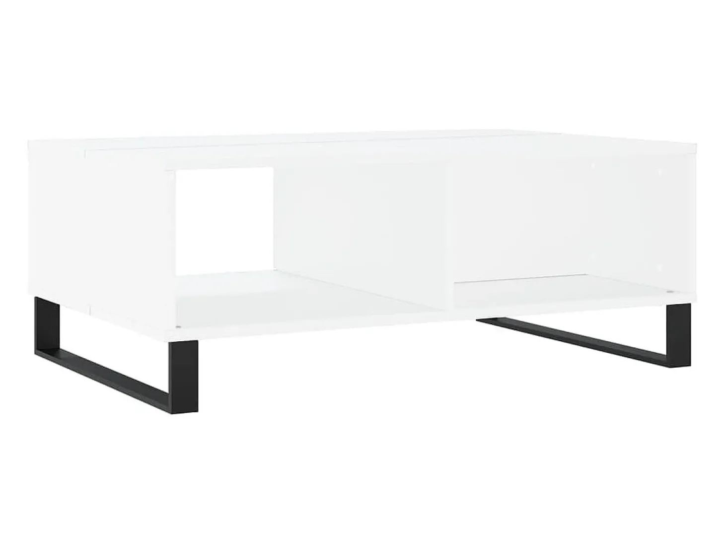 Mesa de centro madera de ingeniería blanco 90x60x35 cm