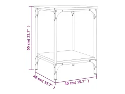 Mesa de centro madera de ingeniería roble Sonoma 40x40x55 cm