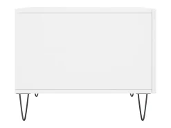 Mesa de centro madera de ingeniería brillo blanco 50x50x40 cm