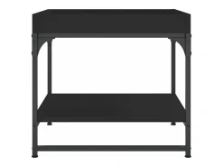 Mesa de centro madera de ingeniería negro 49,5x49,5x45 cm