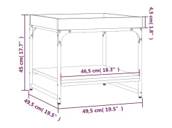 Mesa de centro madera de ingeniería negro 49,5x49,5x45 cm