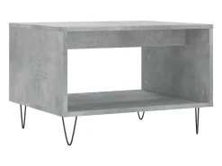 Mesa de centro madera de ingeniería gris hormigón 60x50x40 cm