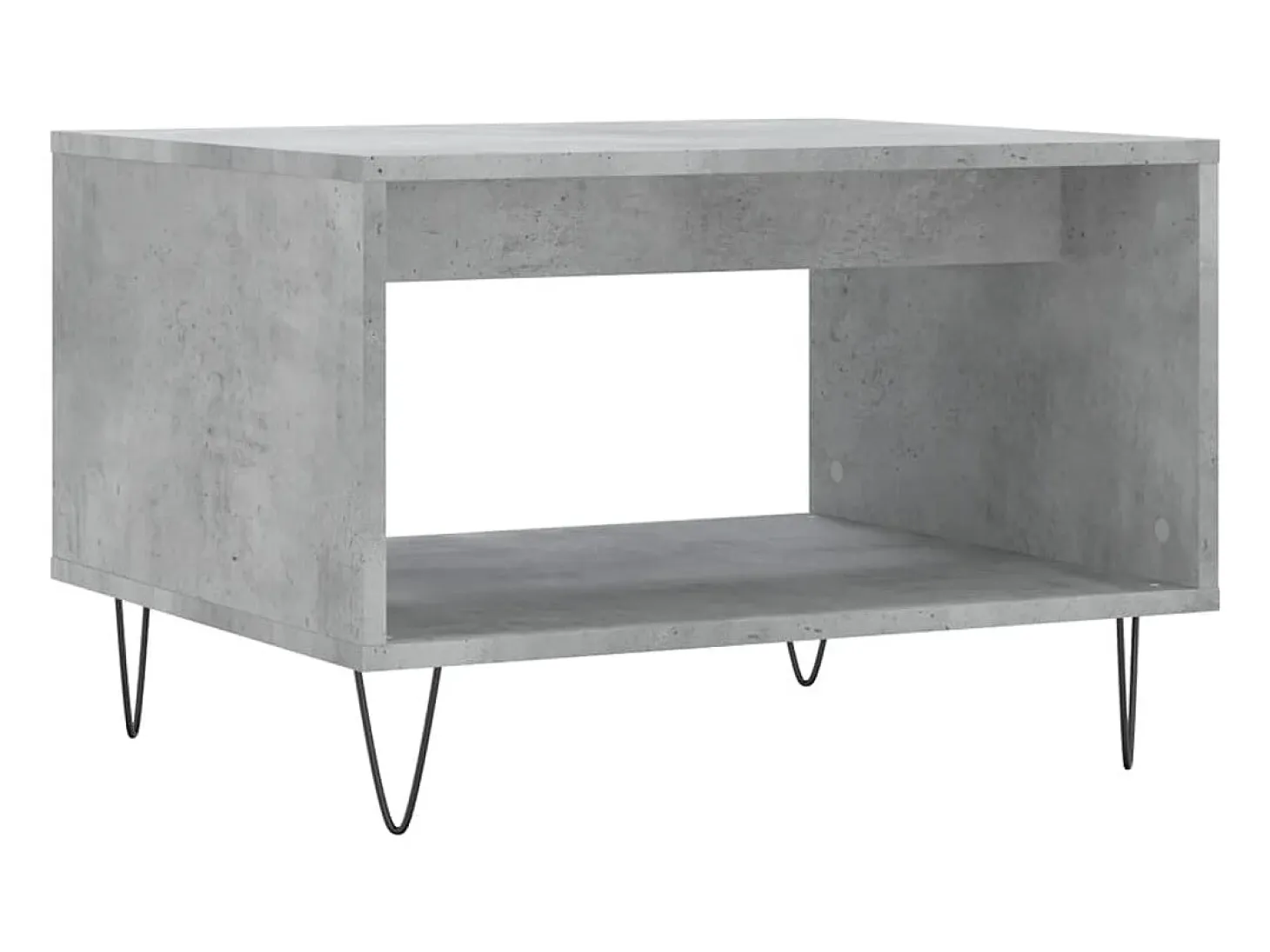 Mesa de centro madera de ingeniería gris hormigón 60x50x40 cm