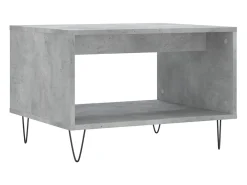 Mesa de centro madera de ingeniería gris hormigón 60x50x40 cm