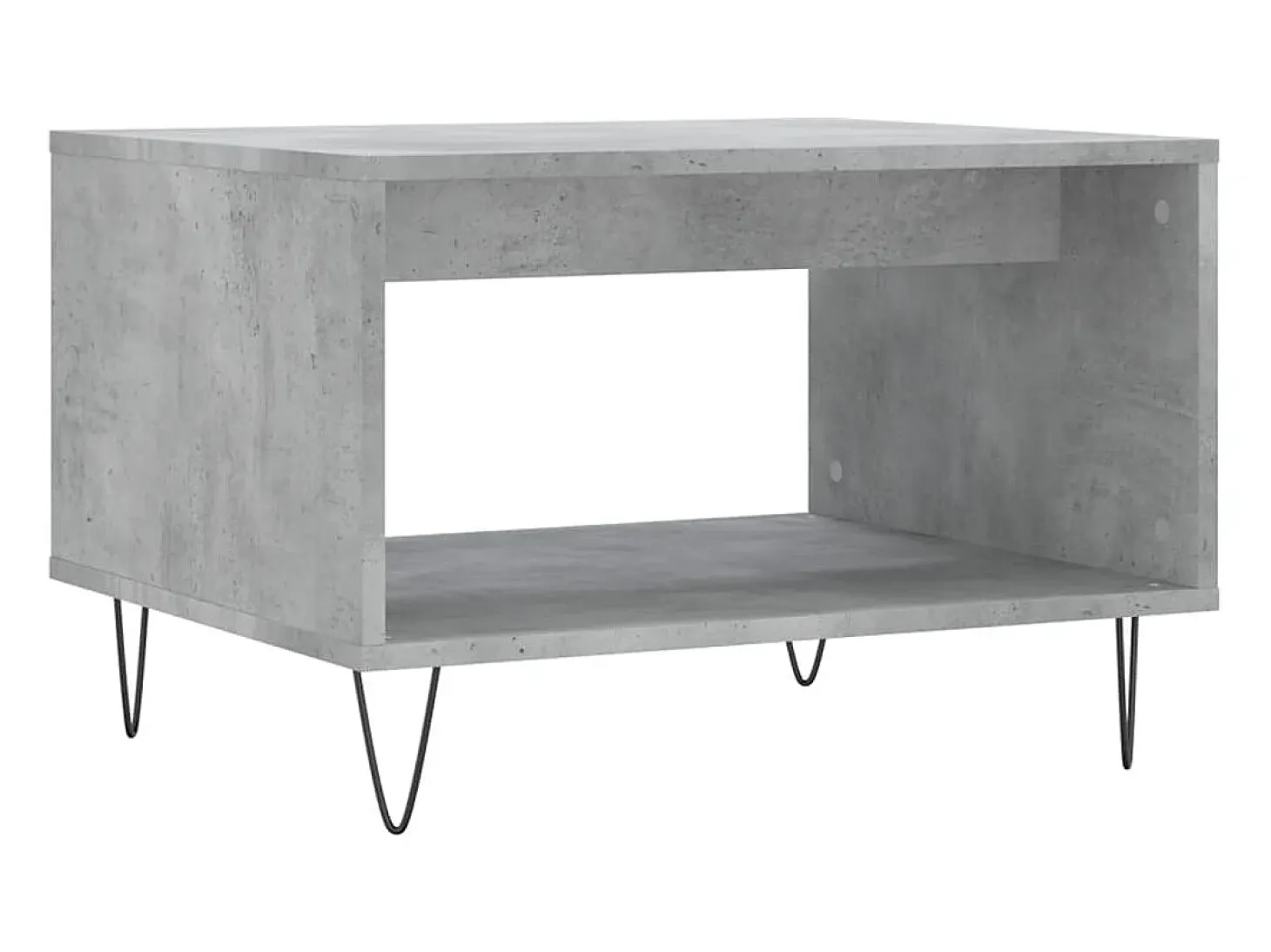 Mesa de centro madera de ingeniería gris hormigón 60x50x40 cm