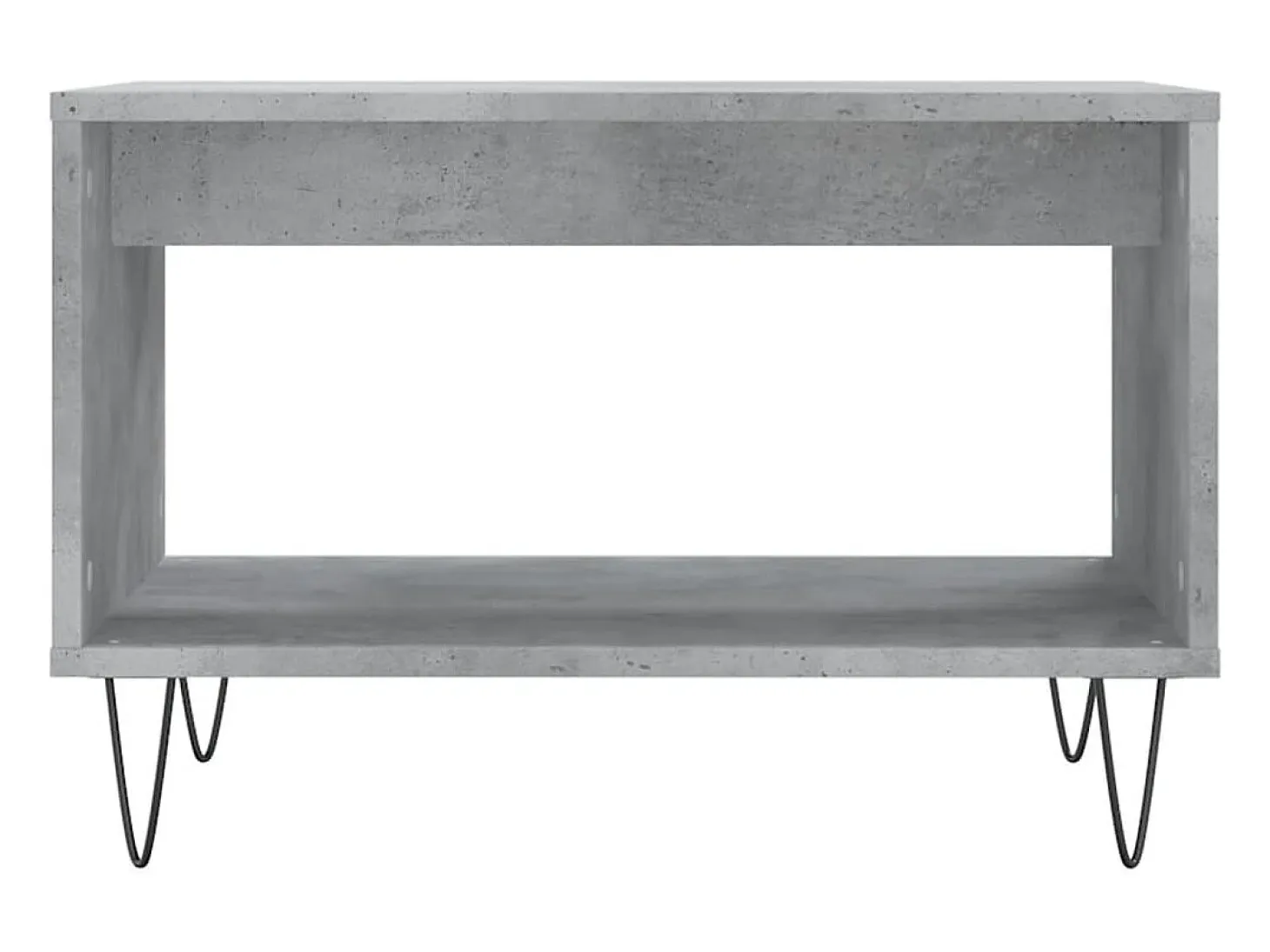 Mesa de centro madera de ingeniería gris hormigón 60x50x40 cm