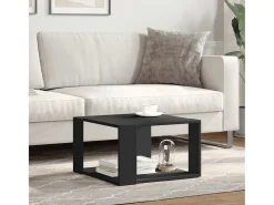 Mesa de centro madera de ingeniería negra 51,5x51,5x30 cm