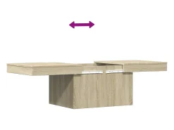 Mesa de centro madera de ingeniería roble Sonoma 100x55x40 cm