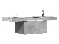 Mesa de centro madera de ingeniería gris hormigón 100x55x40 cm