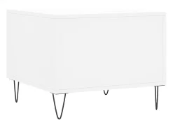 Mesa de centro madera de ingeniería blanca 50x50x40 cm
