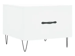 Mesa de centro madera de ingeniería blanca 50x50x40 cm