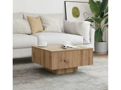 Mesa de centro madera de ingeniería roble artisan 60x60x31,5 cm