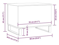 Mesa de centro madera de ingeniería roble artisan 60x44,5x45 cm