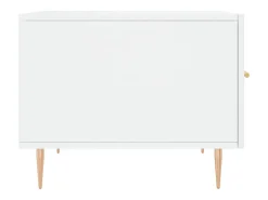 Mesa de centro madera de ingeniería brillo blanco 50x50x40 cm