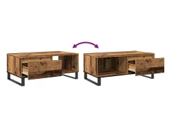 Mesa de centro madera de ingeniería envejecida 90x50x36,5 cm