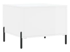 Mesa de centro madera de ingeniería brillo blanco 50x50x40 cm