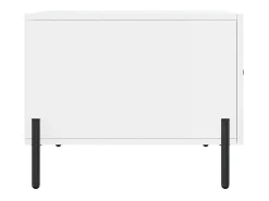 Mesa de centro madera de ingeniería brillo blanco 50x50x40 cm
