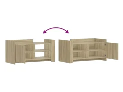 Mesa de centro madera de ingeniería roble Sonoma 100x50x50 cm