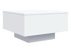 Mesa de centro madera de ingeniería blanco 55x55x31 cm