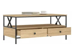 Mesa de centro madera de ingeniería roble Sonoma 100x51x45 cm