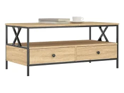 Mesa de centro madera de ingeniería roble Sonoma 100x51x45 cm