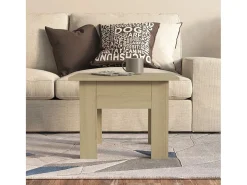 Mesa de centro madera de ingeniería roble Sonoma 55x55x42 cm ES48885