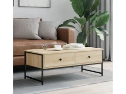 Mesa de centro madera de ingeniería roble Sonoma 101x49x39,5 cm