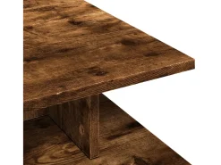 Mesa de centro madera de ingeniería roble ahumado 102x55x35 cm