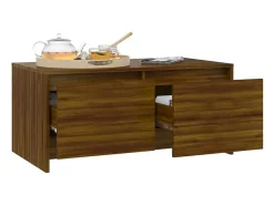 Mesa de centro madera de ingeniería marrón roble 90x50x41,5 cm