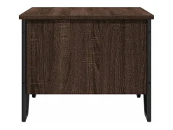 Mesa de centro madera de ingeniería marrón roble 75x51x40 cm