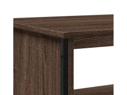 Mesa de centro madera de ingeniería marrón roble 75x51x40 cm