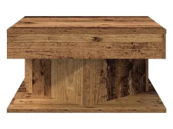 Mesa de centro madera de ingeniería envejecida 55x55x30 cm