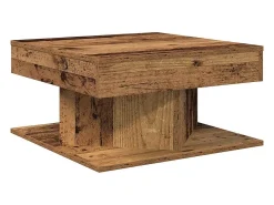 Mesa de centro madera de ingeniería envejecida 55x55x30 cm
