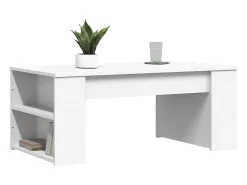 Mesa de centro madera de ingeniería blanco 102x55x42 cm